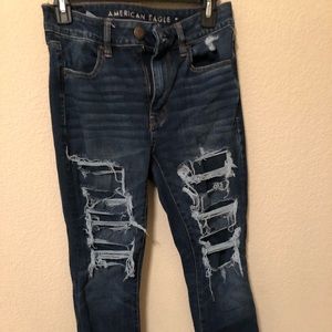 American eagle jeans with patched rips